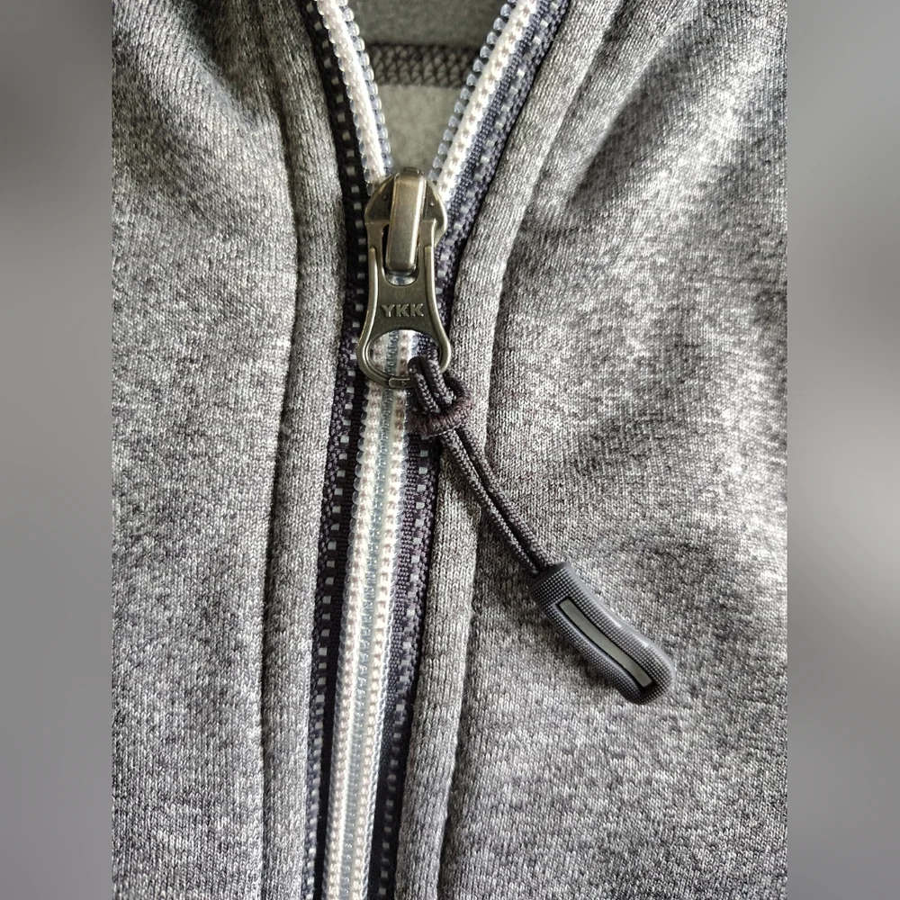 LL Bean Kids' Full-Zip Hoodie Sweatshirt Size Large L 14-16 Gray Fleece Interior
